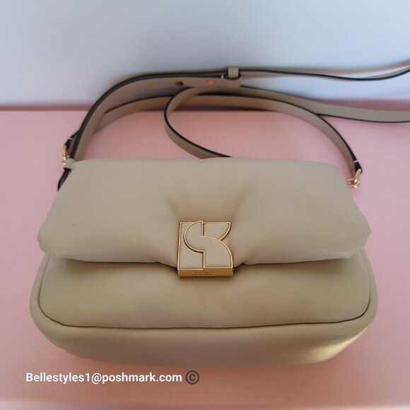 KATE SPADE Dakota Puffy Smooth Leather Convertible Crossbody Bag- Feather🎈$248⭐ - Picture 11 of 16